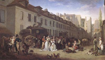 Louis Leopold  Boilly THe Arrival of a Coach (mk05) Germany oil painting art